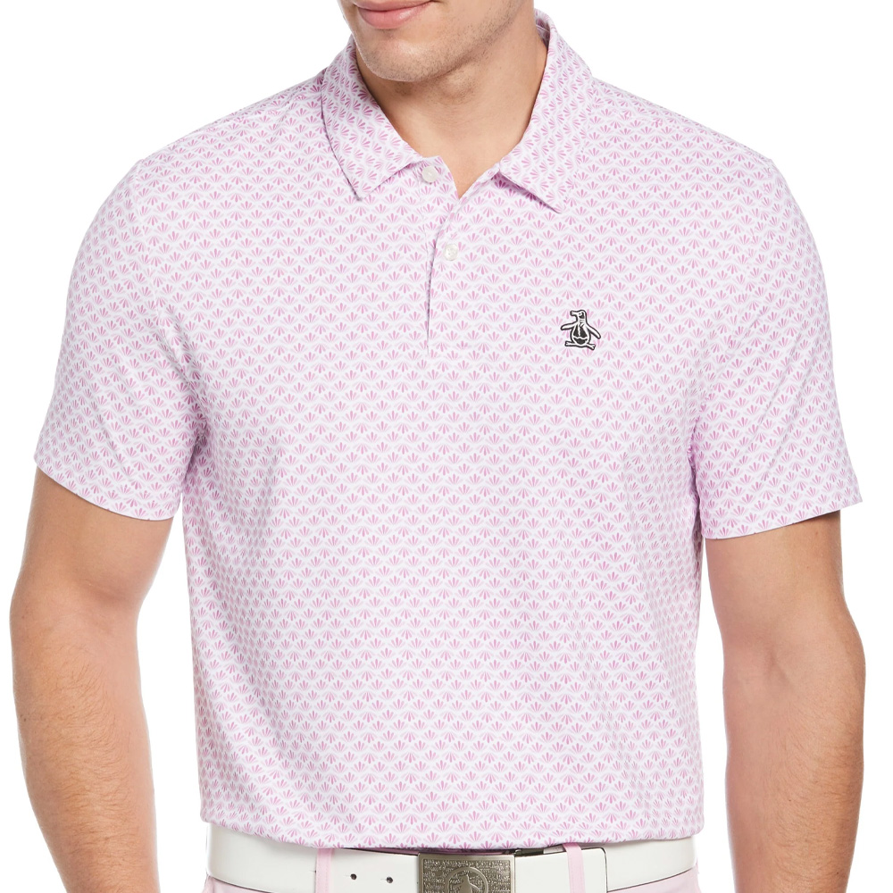 'Penguin Golf Retro Geo Polo Herren pink' 'Penguin Golf Retro Geo Polo Herren pink' von Penguin