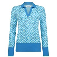 Penguin Lattice Jacquard Sweater Pullover Strick blau Penguin Lattice Jacquard Sweater Pullover Strick blau von Penguin