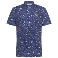 Penguin Pete In The Park Print Halbarm Polo navy von Penguin