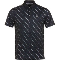 Penguin Swinging Pete Novelty Print Halbarm Polo schwarz von Penguin