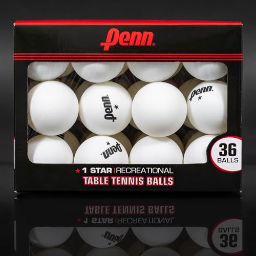 Penn Tischtennisbälle, 40 mm, 1-Stern, Weiß, Box mit 36 Offiziellen Turnierbällen Penn Tischtennisbälle, 40 mm, 1-Stern, Weiß, Box mit 36 Offiziellen Turnierbällen von Penn