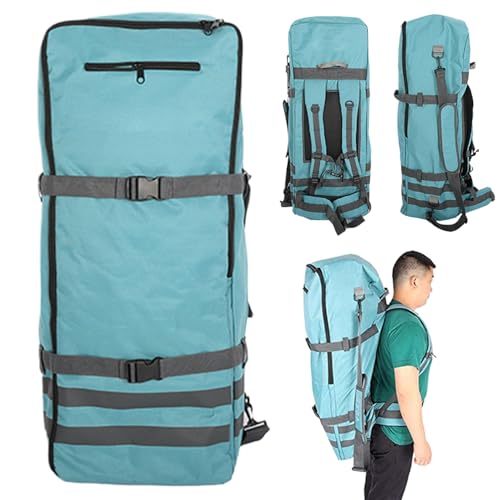 Paddelbrettbeutel 84L Paddle Board Rucksack Umhängetasche tragbarer Kayak -Paddelbeutel mit Reißverschluss Taillengürtel Atmungsaktives Rücken -Surfbretttasche für Wassersport im Freien, Surfbrettbeu von Peosaard