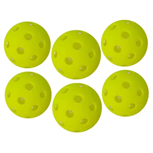 Peosaard Gurkenbälle Hohlflugluftstrom Design Indoor Outdoor -Training Sport mit 40 Löchern Grün 74 mm 6pcs Outdoor Pickleballballs von Peosaard