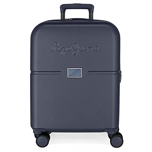 Pepe Jeans Accent Kabinenkoffer Blau 40 x 55 x 20 cm starres ABS integrierter TSA-Verschluss 37 l 3,22 kg 4 Doppelrollen Handgepäck von Pepe Jeans