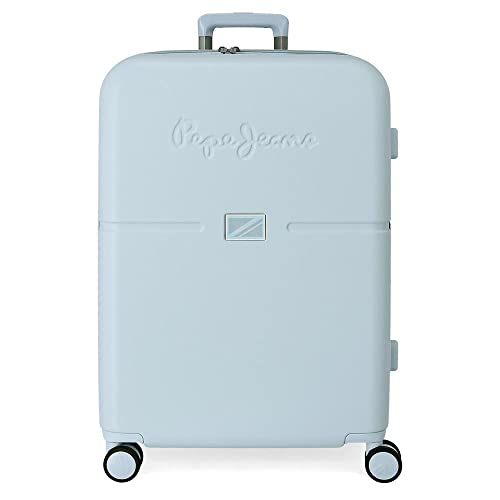 Pepe Jeans Accent Medium Koffer Blau 48x70x28 cm Starres ABS Integrierter TSA-Verschluss 79L 4,32 kg 4 Doppelräder von Pepe Jeans