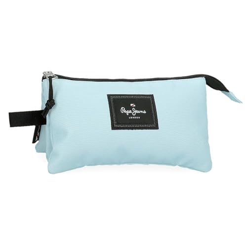 Pepe Jeans Aris Colorful Federmäppchen, dreifach, Blau, 22 x 12 x 5 cm, Polyester, von Joumma Bags, blau, Dreifachmäppchen Pepe Jeans Aris Colorful Federmäppchen, dreifach, Blau, 22 x 12 x 5 cm, Polyester, von Joumma Bags, blau, Dreifachmäppchen von Pepe Jeans