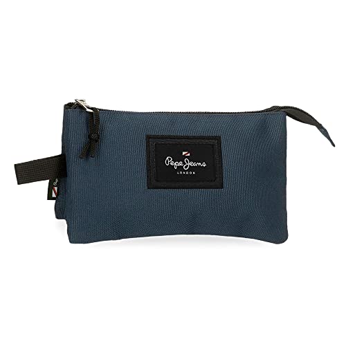 Pepe Jeans, Marineblau, 22x12x5 cms, Dreifach-Etui Pepe Jeans, Marineblau, 22x12x5 cms, Dreifach-Etui von Pepe Jeans