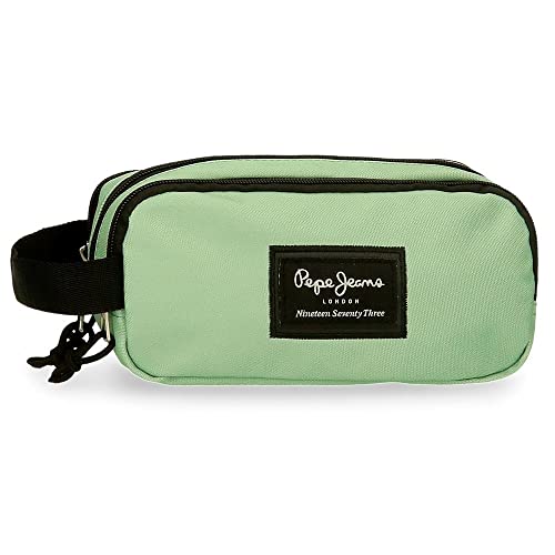 Pepe Jeans Aris Federmäppchen, dreifach, Grün, 22 x 10 x 9 cm, Polyester, grün, Dreifach-Etui Pepe Jeans Aris Federmäppchen, dreifach, Grün, 22 x 10 x 9 cm, Polyester, grün, Dreifach-Etui von Pepe Jeans