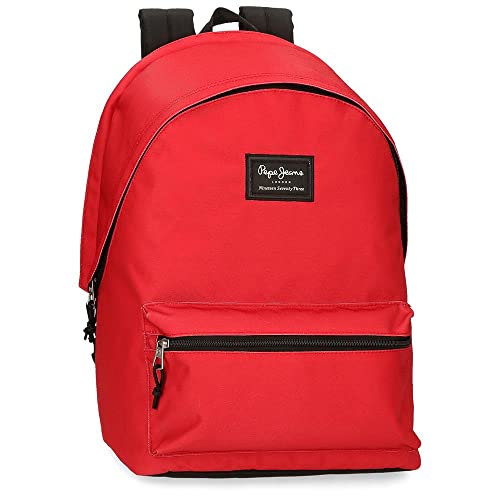 Pepe Jeans Aris Rucksack für Laptop, Doppelfach, 15,6 Zoll, Rot, 31 x 44 x 15 cm, Polyester, 20,46 l, rot, Laptop-Rucksack mit Zwei Fächern Pepe Jeans Aris Rucksack für Laptop, Doppelfach, 15,6 Zoll, Rot, 31 x 44 x 15 cm, Polyester, 20,46 l, rot, Laptop-Rucksack mit Zwei Fächern von Pepe Jeans