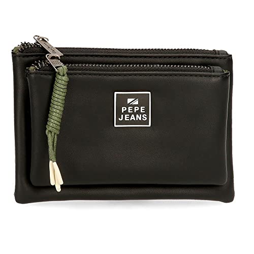 Pepe Jeans Bea Purse Kulturbeutel Schwarz 17x9x2 cm Kunstleder von Pepe Jeans