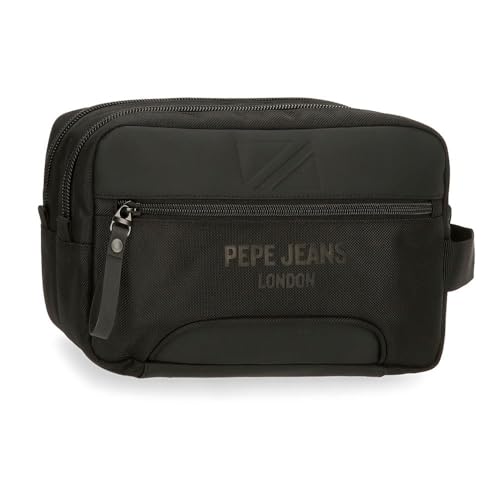 Pepe Jeans Bromley Kulturbeutel, zwei Fächer, anpassbar, Schwarz, 26 x 16 x 12 cm, Polyester, Schwarz, Talla única, Kulturbeutel mit zwei Fächern, anpassbar Pepe Jeans Bromley Kulturbeutel, zwei Fächer, anpassbar, Schwarz, 26 x 16 x 12 cm, Polyester, Schwarz, Talla única, Kulturbeutel mit zwei Fächern, anpassbar von Pepe Jeans
