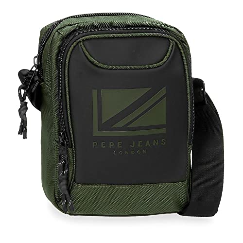 Pepe Jeans Bromley LDN Umhängetasche, mittelgroß, Grün, 17 x 22 x 8 cm, Polyester mit Details aus Kunstleder Pepe Jeans Bromley LDN Umhängetasche, mittelgroß, Grün, 17 x 22 x 8 cm, Polyester mit Details aus Kunstleder von Pepe Jeans