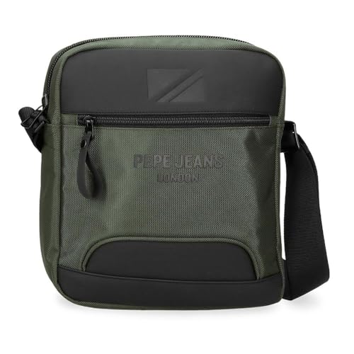 Pepe Jeans Bromley Messengerhülle Tablet-Schutzhülle Grün 23x27x7 cm Polyester, grün, Talla única, Umhängetasche für Tablet von Pepe Jeans