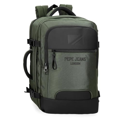 Pepe Jeans Bromley Tragbarer Kabinenrucksack, 15,6 Zoll, Grün, 30 x 44 x 18 cm, Polyester, Handgepäck, grün, Talla única, Kabinenrucksack Pepe Jeans Bromley Tragbarer Kabinenrucksack, 15,6 Zoll, Grün, 30 x 44 x 18 cm, Polyester, Handgepäck, grün, Talla única, Kabinenrucksack von Pepe Jeans