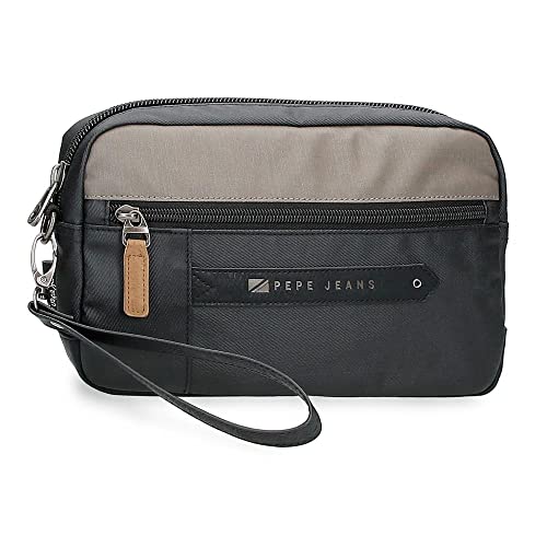 Pepe Jeans Cardiff Schwarze Handtasche 24,5 x 15 x 6 cm Baumwolle, Polyester und PU. von Pepe Jeans