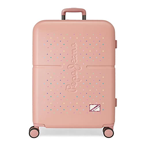 Pepe Jeans Carina Rosa mittlerer Koffer 48x70x28 cm Starres ABS Integrierter TSA-Verschluss 79L 3,22 kg 4 Doppelräder Pepe Jeans Carina Rosa mittlerer Koffer 48x70x28 cm Starres ABS Integrierter TSA-Verschluss 79L 3,22 kg 4 Doppelräder von Pepe Jeans