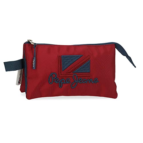 Pepe Jeans Chest Federmäppchen, dreifach, Rot, 22 x 12 x 5 cm, Polyester Pepe Jeans Chest Federmäppchen, dreifach, Rot, 22 x 12 x 5 cm, Polyester von Pepe Jeans