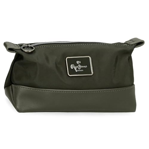 Pepe Jeans Christine Kulturbeutel, Grün, 20,5 x 11,5 x 7,5 cm, Polyester mit Kunstlederdetails von Joumma Bags, grün, Talla única, Kulturbeutel Pepe Jeans Christine Kulturbeutel, Grün, 20,5 x 11,5 x 7,5 cm, Polyester mit Kunstlederdetails von Joumma Bags, grün, Talla única, Kulturbeutel von Pepe Jeans