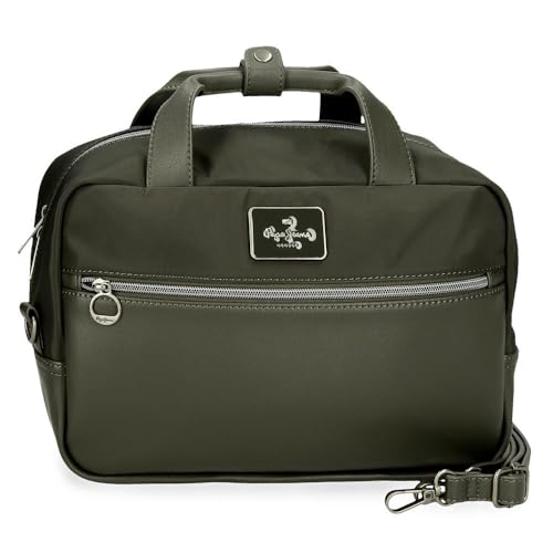 Pepe Jeans Christine Kulturbeutel, Grün, 31 x 21 x 15 cm, Polyester, mit Details aus Kunstleder von Joumma Bags, grün, Talla única, Kulturbeutel Pepe Jeans Christine Kulturbeutel, Grün, 31 x 21 x 15 cm, Polyester, mit Details aus Kunstleder von Joumma Bags, grün, Talla única, Kulturbeutel von Pepe Jeans