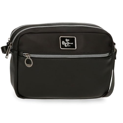 Pepe Jeans Christine Umhängetasche schwarz 24 x 16 x 9 cm Polyester mit Details aus Kunstleder von Joumma Bags, Schwarz, Talla única, Umhängetasche Pepe Jeans Christine Umhängetasche schwarz 24 x 16 x 9 cm Polyester mit Details aus Kunstleder von Joumma Bags, Schwarz, Talla única, Umhängetasche von Pepe Jeans