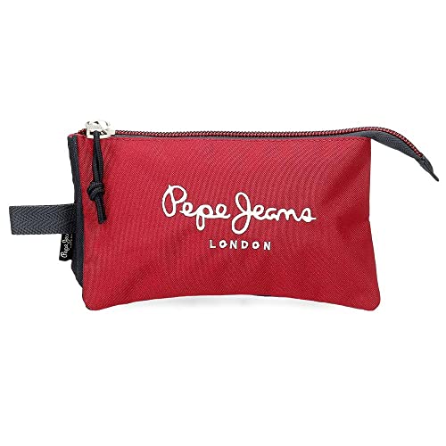 Pepe Jeans Clark Triple Red Federmäppchen 22 x 12 x 5 cm Polyester von Pepe Jeans