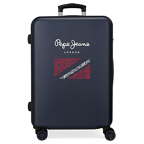 Pepe Jeans Clark Koffer, mittelgroß, blau, 46 x 65 x 23 cm, starr, ABS-Kombinationsverschluss, 56 l, 3,22 kg, 4 Rollen, blau, Talla única, Mittelgroßer Koffer Pepe Jeans Clark Koffer, mittelgroß, blau, 46 x 65 x 23 cm, starr, ABS-Kombinationsverschluss, 56 l, 3,22 kg, 4 Rollen, blau, Talla única, Mittelgroßer Koffer von Pepe Jeans