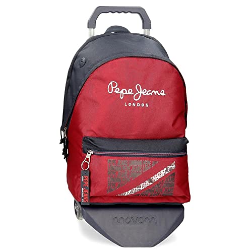Pepe Jeans Clark Laptop-Rucksack mit zwei Fächern und Trolley, 15,6 Zoll, Rot, 31 x 44 x 15 cm, Polyester, 23,87 l Pepe Jeans Clark Laptop-Rucksack mit zwei Fächern und Trolley, 15,6 Zoll, Rot, 31 x 44 x 15 cm, Polyester, 23,87 l von Pepe Jeans