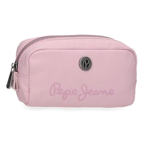 Pepe Jeans Corin Kulturbeutel, Rosa, 17 x 9 x 6,5 cm, Polyester und PU von Joumma Bags, Rosa, Talla única, Kosmetiktasche von Pepe Jeans