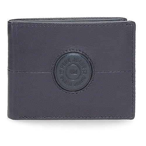 Pepe Jeans Cracker Horizontale Geldbörse mit Geldbörse, Blau, 11 x 8 x 1 cm, Leder, blau, Talla única, Horizontale Geldbörse mit Geldbörse Pepe Jeans Cracker Horizontale Geldbörse mit Geldbörse, Blau, 11 x 8 x 1 cm, Leder, blau, Talla única, Horizontale Geldbörse mit Geldbörse von Pepe Jeans