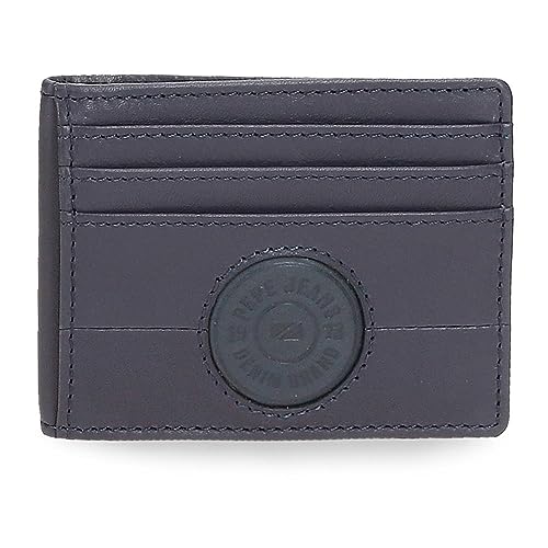 Pepe Jeans Cracker Kartenetui Blau 9,5 x 7,5 cm Leder, blau, Talla única, kartenetui von Pepe Jeans