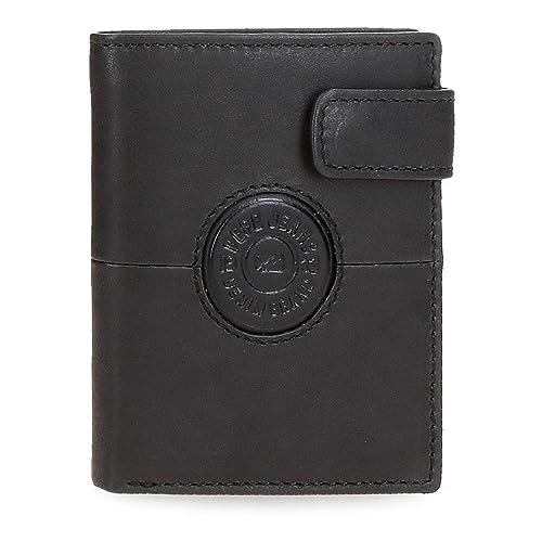 Pepe Jeans Cracker Vertikale Geldbörse mit Klickverschluss, Schwarz, 8,5 x 10,5 x 1 cm Leder, Schwarz, Talla única, Vertikale Geldbörse mit Klickverschluss Pepe Jeans Cracker Vertikale Geldbörse mit Klickverschluss, Schwarz, 8,5 x 10,5 x 1 cm Leder, Schwarz, Talla única, Vertikale Geldbörse mit Klickverschluss von Pepe Jeans