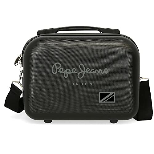 Pepe Jeans Cromwell Adaptable Kulturbeutel, Schwarz, 29 x 21 x 15 cm, starres ABS, 9,14 l, 0,63 kg von Pepe Jeans