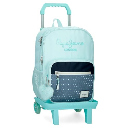 Pepe Jeans Dalma Schulrucksack mit doppeltem Fach mit Wagen in Blau, 30 x 40 x 13 cm, Polyester von Joumma Bags, blau, 30x40x12 cms, Schulrucksack mit doppeltem Fach mit Trolley Pepe Jeans Dalma Schulrucksack mit doppeltem Fach mit Wagen in Blau, 30 x 40 x 13 cm, Polyester von Joumma Bags, blau, 30x40x12 cms, Schulrucksack mit doppeltem Fach mit Trolley von Pepe Jeans