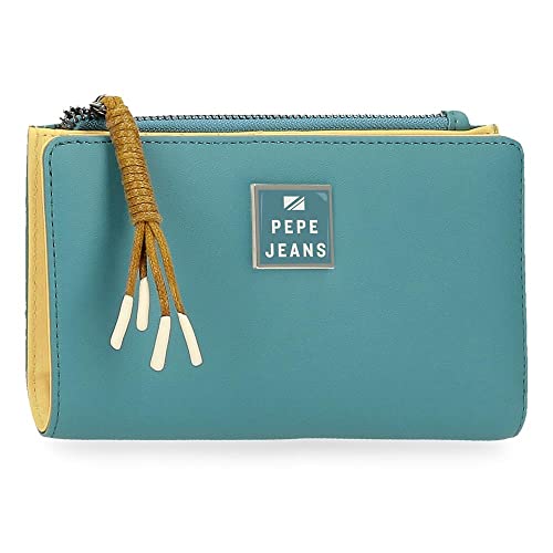 Pepe Jeans Bea Geldbörse mit blauem Kartenhalter 17x10x2 cm Kunstleder Pepe Jeans Bea Geldbörse mit blauem Kartenhalter 17x10x2 cm Kunstleder von Pepe Jeans