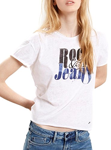 Pepe Jeans Damen Naiara T-Shirt, Beige (Ivory 804), 42 (Herstellergröße: Large) von Pepe Jeans