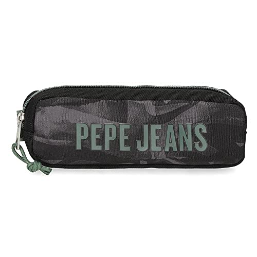 Pepe Jeans Davis Federmäppchen, Schwarz, 22 x 7 x 3 cm, Polyester von Pepe Jeans