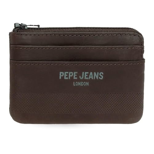 Pepe Jeans Deep Geldbörse Braun 11 x 7 x 1,5 cm Leder by Joumma Bags, braun, Talla única, Geldbörse von Pepe Jeans