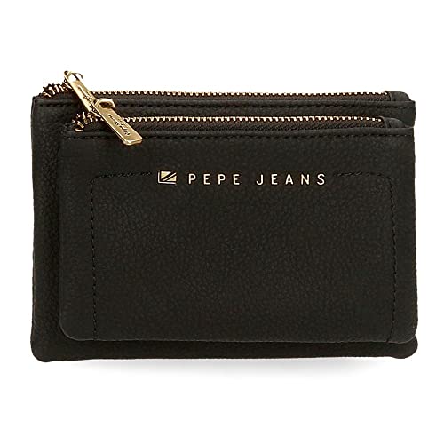 Pepe Jeans Diane Geldbörse Kulturtasche Schwarz 17x9x2 cm Kunstleder von Pepe Jeans