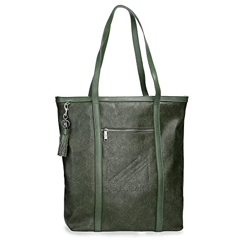 Pepe Jeans Donna Laptoptasche 13,3 Zoll Grün 35 x 40 x 11 cm Kunstleder, grün, Laptoptasche von Pepe Jeans