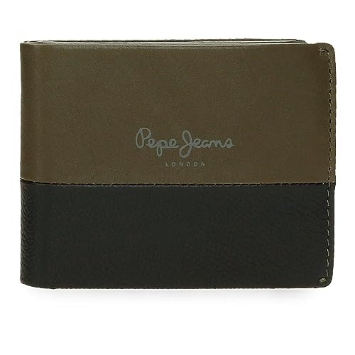 Pepe Jeans Doppelte horizontale Geldbörse mit grüner Geldbörse, 11 x 8 x 1 cm, Leder, grün, Talla única, Horizontale Geldbörse mit Geldbörse Pepe Jeans Doppelte horizontale Geldbörse mit grüner Geldbörse, 11 x 8 x 1 cm, Leder, grün, Talla única, Horizontale Geldbörse mit Geldbörse von Pepe Jeans