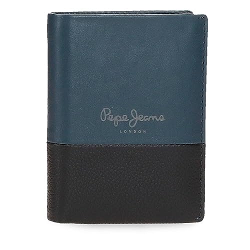 Pepe Jeans Doppelte vertikale Geldbörse mit blauer Geldbörse, 8,5 x 10,5 x 1 cm, Leder, blau, Talla única, Vertikale Geldbörse mit Geldbörse Pepe Jeans Doppelte vertikale Geldbörse mit blauer Geldbörse, 8,5 x 10,5 x 1 cm, Leder, blau, Talla única, Vertikale Geldbörse mit Geldbörse von Pepe Jeans