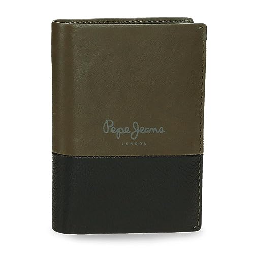 Pepe Jeans Doppelte vertikale Geldbörse mit grüner Geldbörse, 8,5 x 10,5 x 1 cm, Leder, grün, Talla única, Vertikale Geldbörse mit Geldbörse Pepe Jeans Doppelte vertikale Geldbörse mit grüner Geldbörse, 8,5 x 10,5 x 1 cm, Leder, grün, Talla única, Vertikale Geldbörse mit Geldbörse von Pepe Jeans