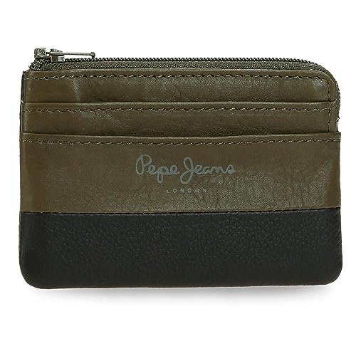 Pepe Jeans Dual Geldbörse Grün 11 x 7 x 1,5 cm Leder, grün, Talla única, geldbörse von Pepe Jeans