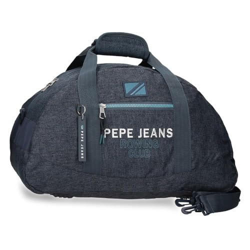 Pepe Jeans Edmon Reisetasche, Blau, 50 x 27 x 20 cm, Polyester, 27 l, blau, Reisetasche von Pepe Jeans