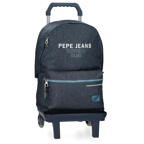 Pepe Jeans Edmon Schulrucksack mit Trolley, Blau, 31 x 44 x 17,5 cm, Polyester, 23,87 l, von Joumma Bags, blau, Schulrucksack mit Trolley Pepe Jeans Edmon Schulrucksack mit Trolley, Blau, 31 x 44 x 17,5 cm, Polyester, 23,87 l, von Joumma Bags, blau, Schulrucksack mit Trolley von Pepe Jeans