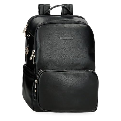 Pepe Jeans Elia Lässiger Rucksack aus Kunstleder, breite und verstellbare Riemen, die sich anpassen, Vordertasche. Von Joumma Bags Pepe Jeans Elia Lässiger Rucksack aus Kunstleder, breite und verstellbare Riemen, die sich anpassen, Vordertasche. Von Joumma Bags von Pepe Jeans