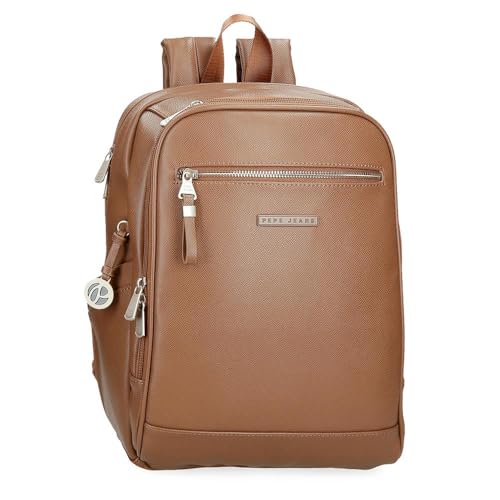 Pepe Jeans Elia Lässiger Rucksack aus Kunstleder, breite und verstellbare Riemen, die sich anpassen, Vordertasche. Von Joumma Bags Pepe Jeans Elia Lässiger Rucksack aus Kunstleder, breite und verstellbare Riemen, die sich anpassen, Vordertasche. Von Joumma Bags von Pepe Jeans