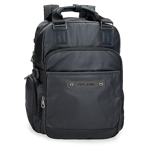 Pepe Jeans Hatfield Laptop-Rucksack, 38,1 cm, Schwarz, 28 x 40 x 16 cm, Polyester, 17,92 l, Schwarz, Talla única, laptoprucksack von Pepe Jeans