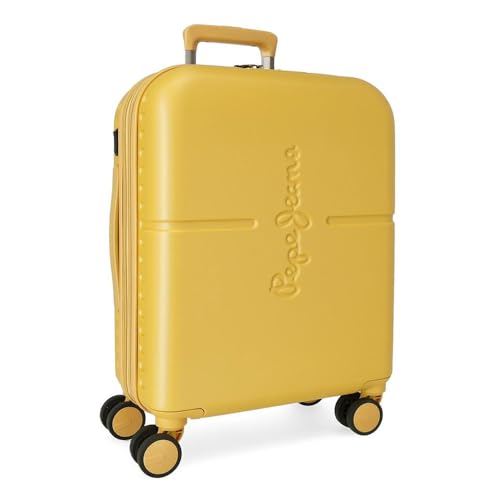 Pepe Jeans Highlight Kabinentrolley, Ocker, 40 x 55 x 20 cm, starr, ABS, integrierter TSA-Verschluss, 37 l, 2,74 kg, 4 Räder, ausziehbar, Handgepäck Pepe Jeans Highlight Kabinentrolley, Ocker, 40 x 55 x 20 cm, starr, ABS, integrierter TSA-Verschluss, 37 l, 2,74 kg, 4 Räder, ausziehbar, Handgepäck von Pepe Jeans