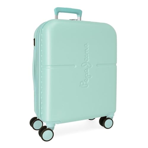 Pepe Jeans Highlight Kabinentrolley, Türkis, 40 x 55 x 20 cm, starr, ABS, integrierter TSA-Verschluss, 37 l, 2,74 kg, 4 Räder, ausziehbar, Handgepäck Pepe Jeans Highlight Kabinentrolley, Türkis, 40 x 55 x 20 cm, starr, ABS, integrierter TSA-Verschluss, 37 l, 2,74 kg, 4 Räder, ausziehbar, Handgepäck von Pepe Jeans